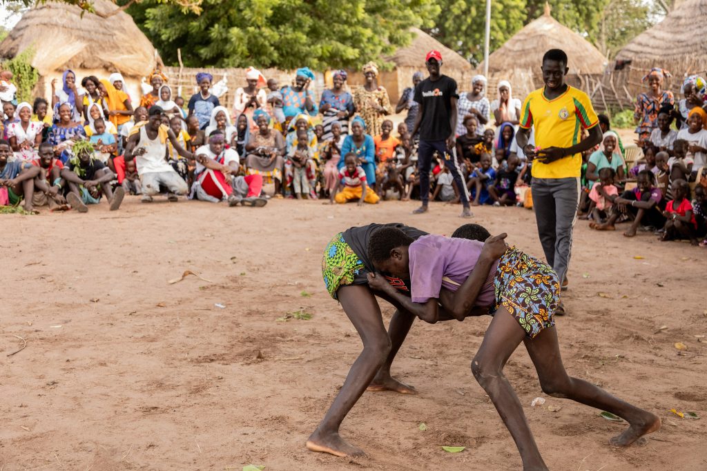 Wrestling was very popular in the Senegalese village Srijan visited.