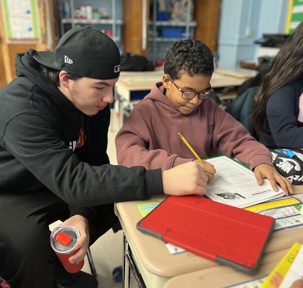LGJ students help tutor their younger neighbors at P.S. 35 every week.