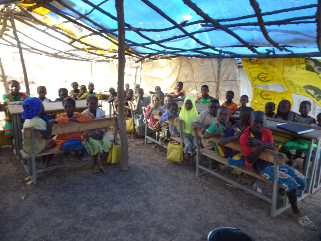 Mba Tig Yiri’s temporary classrooms made it hard for students to learn.