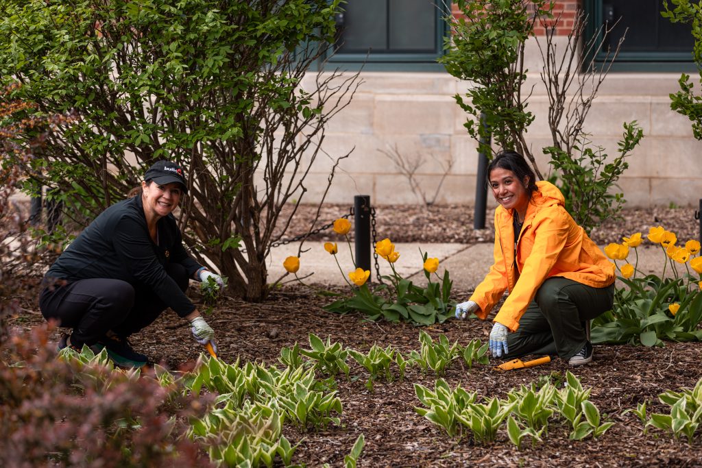 Andie Alanis serves with buildOn