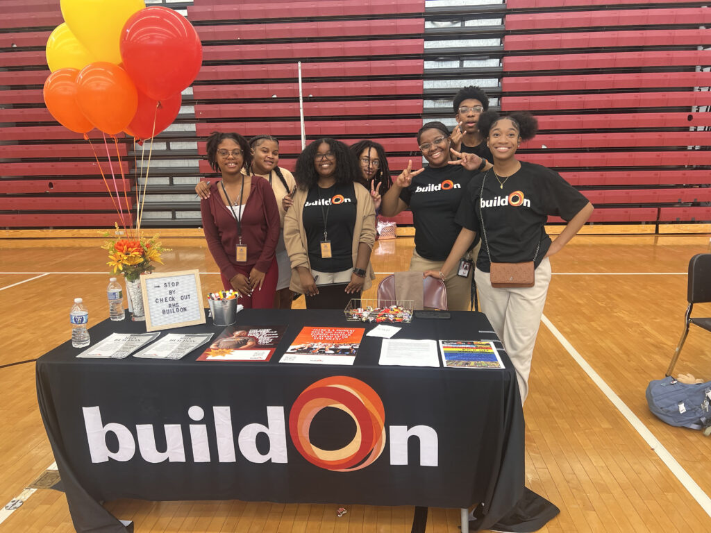 Once a shy freshman, Jayla, pictured second from left, has become a leader at Renaissance.