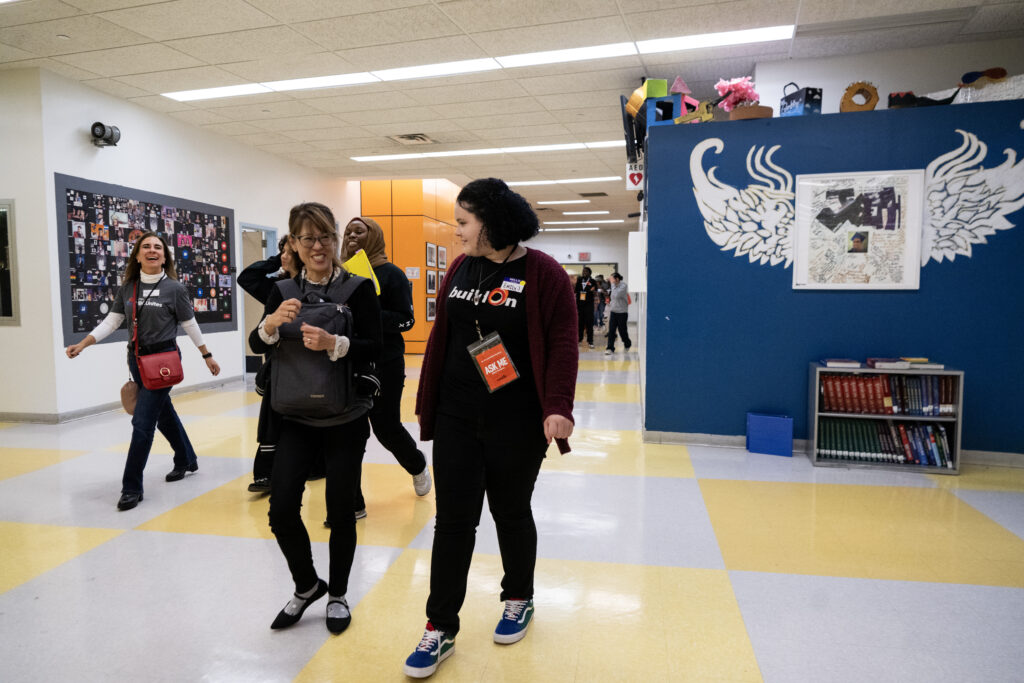 NBCU VP of Global Marketing Charissa Chu made a strong connection with her buildOn All-In partner, Emily.
