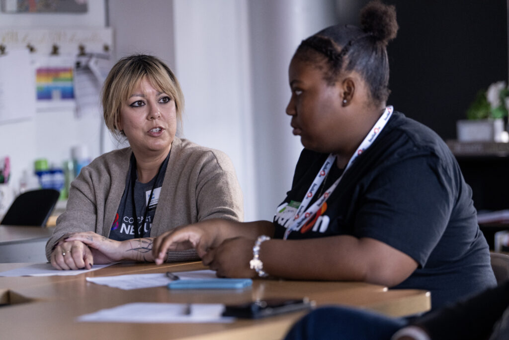 NBCU staff members spent time 1-1 getting to know their buildOn student partners.