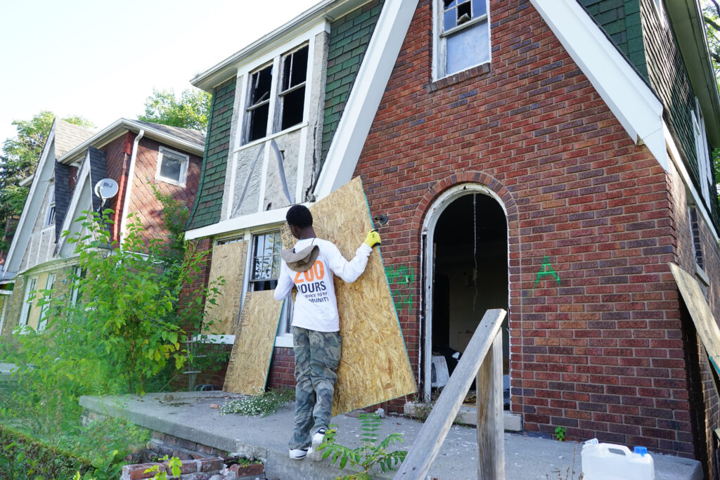 buildOn students tackle local issues like urban blight.