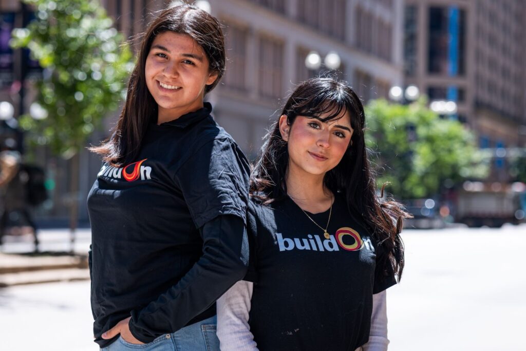 “People should take more action in their communities,” says Ciara (pictured left), a buildOn student in Chicago.