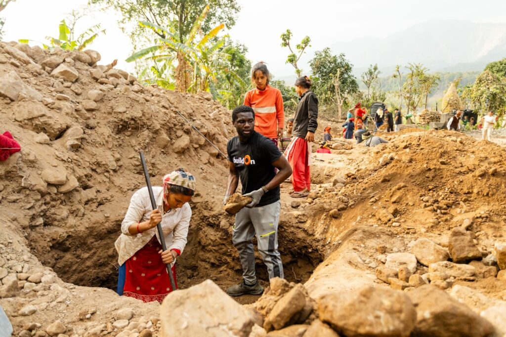 On Trek in Nepal, Dionta worked alongside local community members and made deep connections with them.