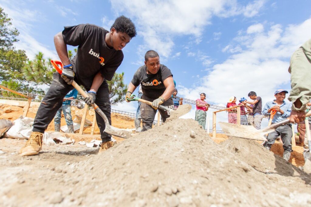 On Trek, like these students in Guatemala, buildOn students will build a school foundation along with powerful leadership skills.