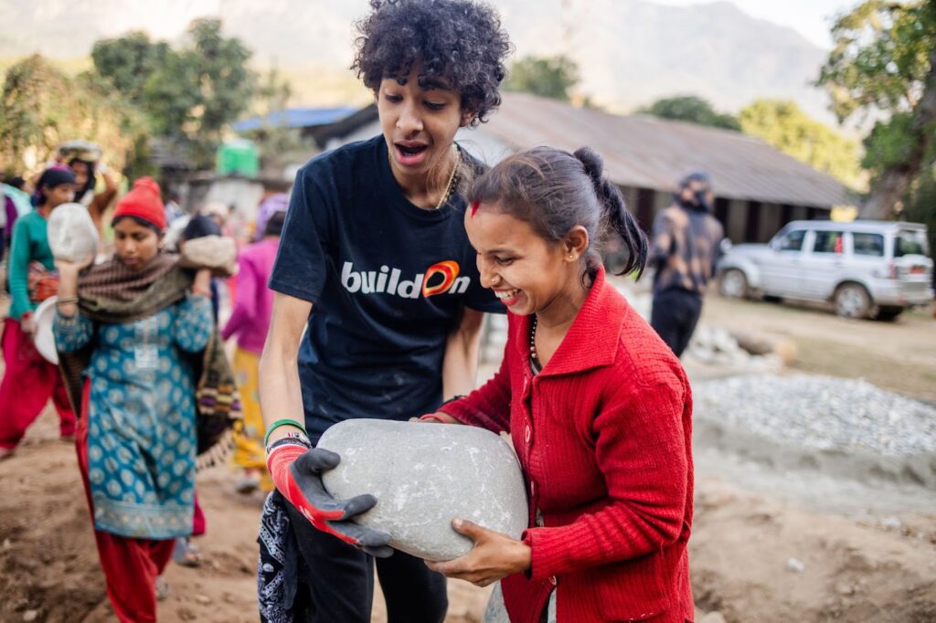 On Trek, like this one in Nepal, buildOn students connect and work side-by-side with community members in another country.