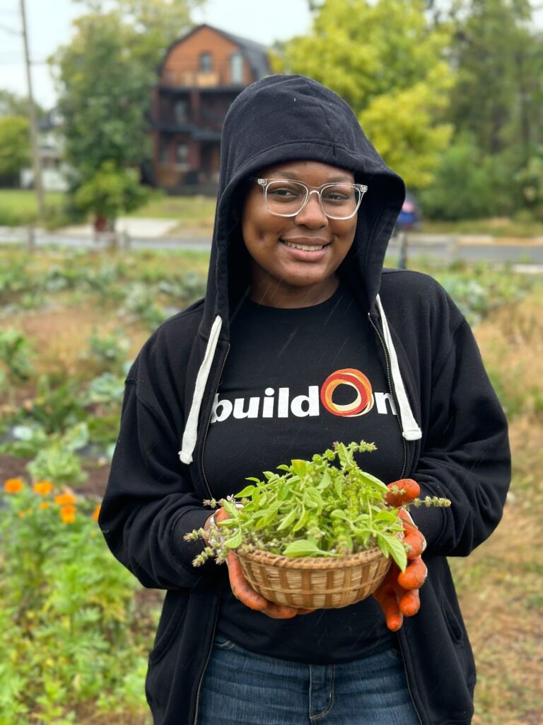 buildOn students in Detroit frequently serve at community gardens like the Michigan Urban Farming Initiative.