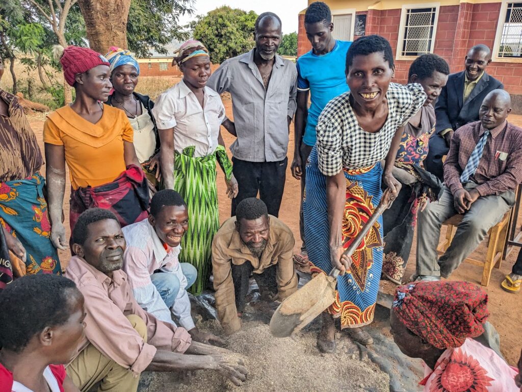 Adult Literacy Participants learn to make organic fertilizer in Mneni, Malawi.
