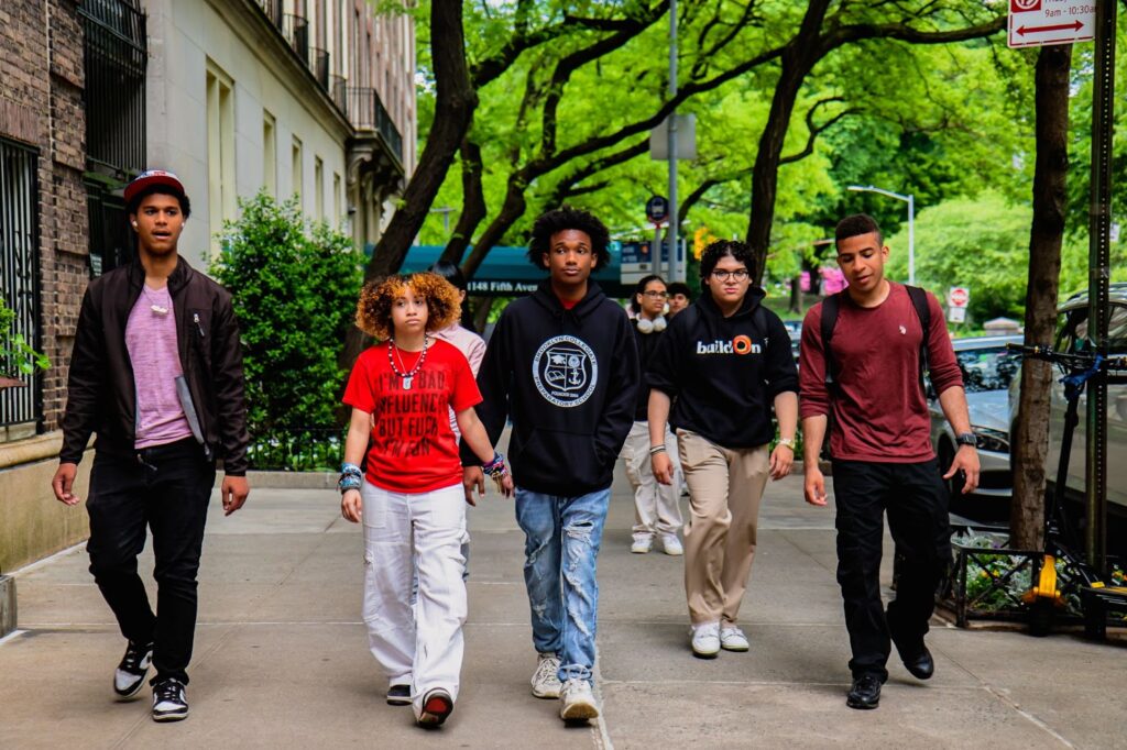 buildOn students in the Bronx take part in an AIDS Walk to raise awareness for the disease.