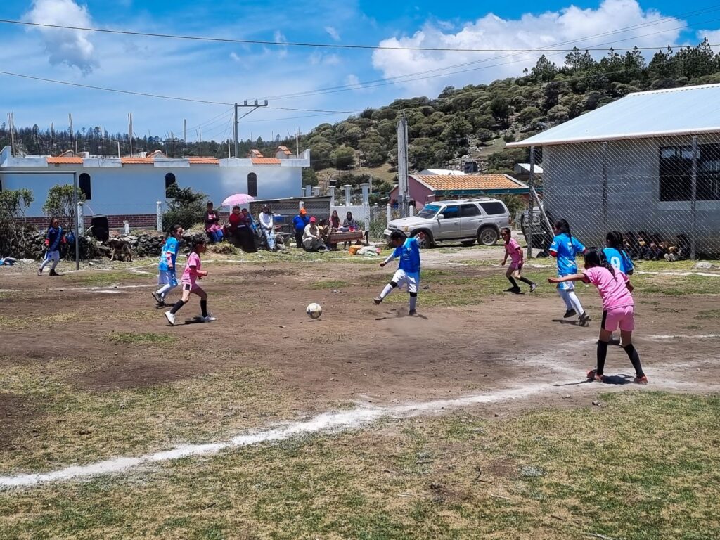 La Magdalena’s girls soccer team rallied together after an own goal in their first game.