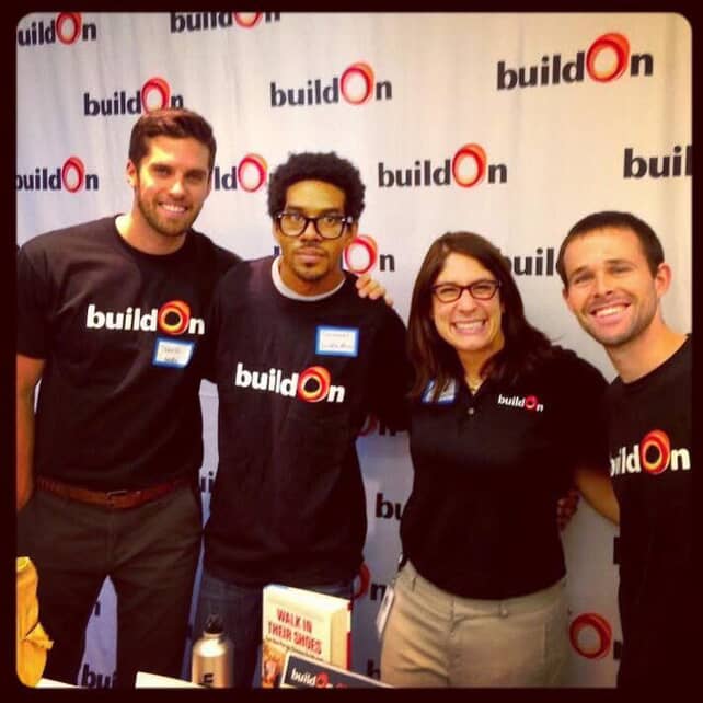 Samuel Anthony, pictured second from left, felt buildOn helped him and fellow students come together as one big family to make positive change.
