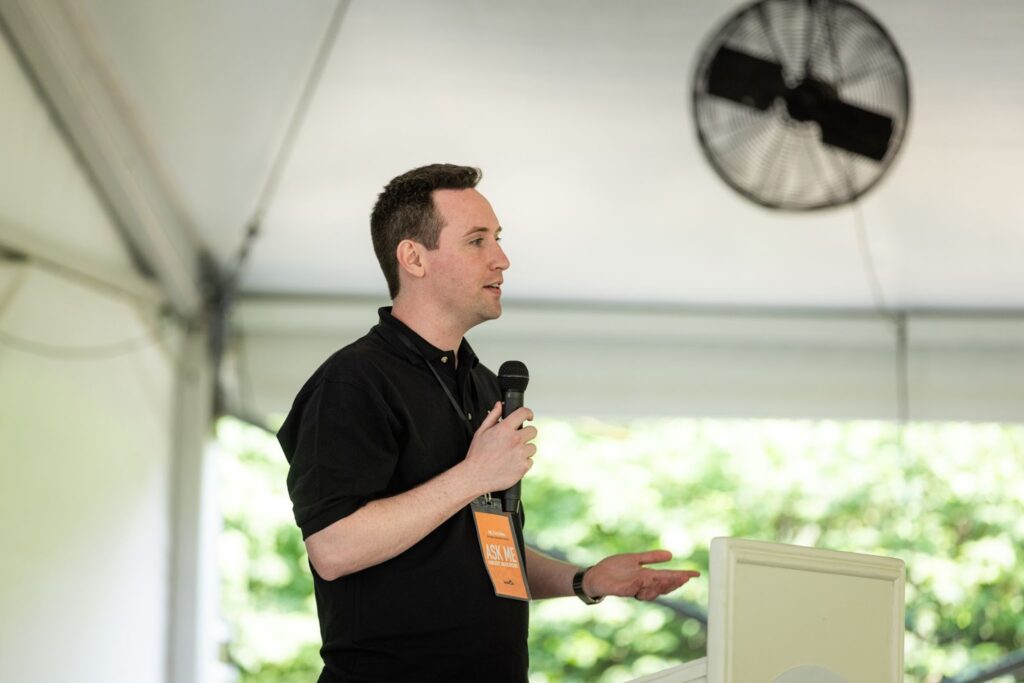 buildOn in Chicago Executive Director Daniel Gaudette speaks at our first ever Drive for Students golf fundraiser.