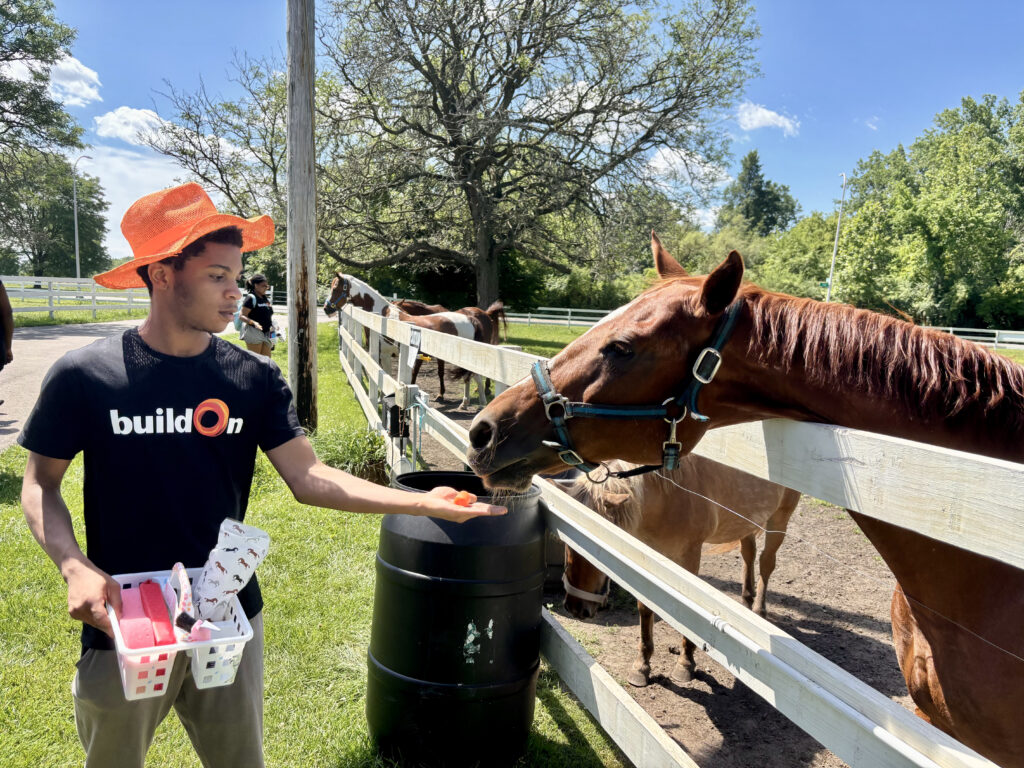 buildOn students in Detroit served at the Buffalo Soldiers Heritage Association, making care kits and treats for the horses, all while learning about the rich legacy of the Buffalo Soldiers.