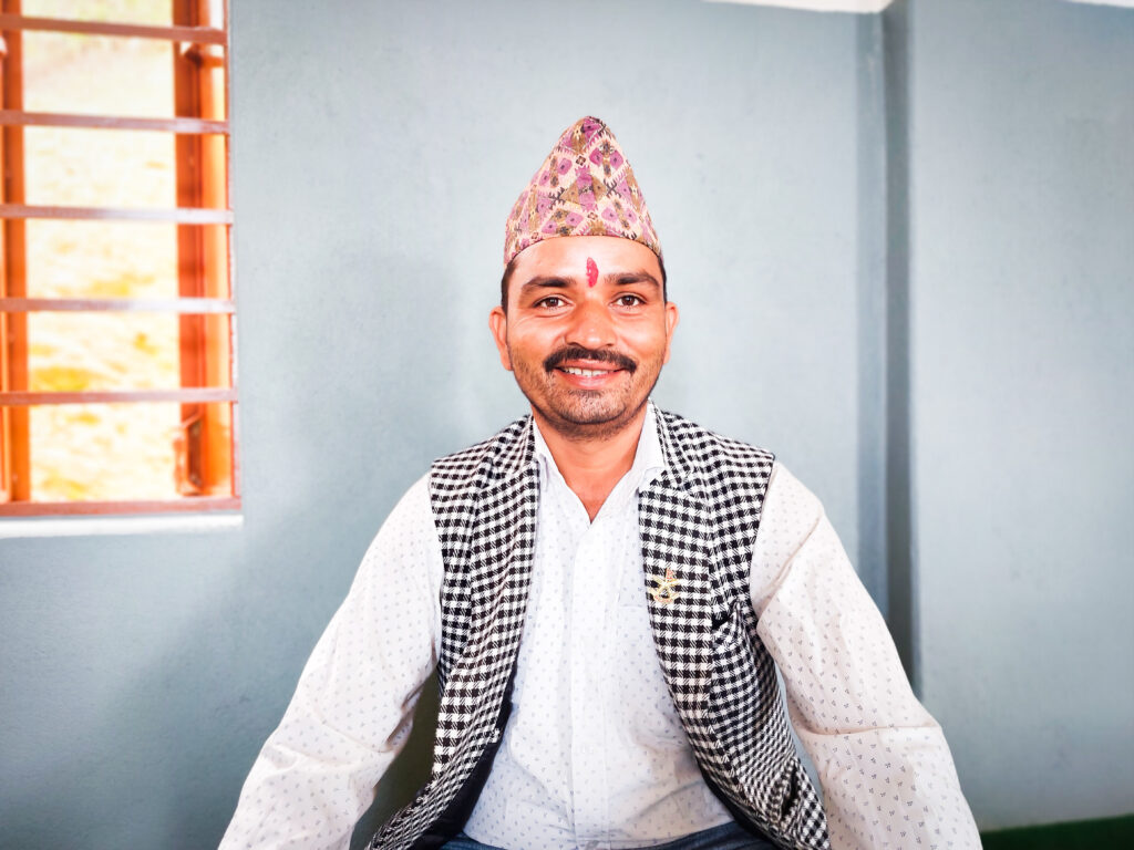 Sangam Acharya hopes that his children will not have to drop out of school as he did.
