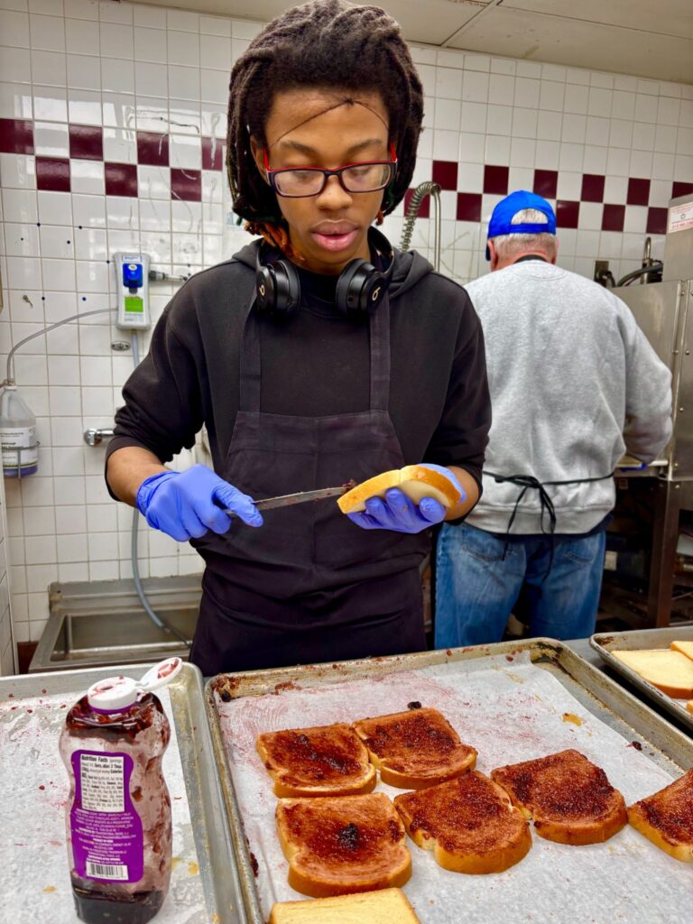 buildOn students in Detroit made more than 130 sandwiches for their neighbors at Cass Community Social Services.
