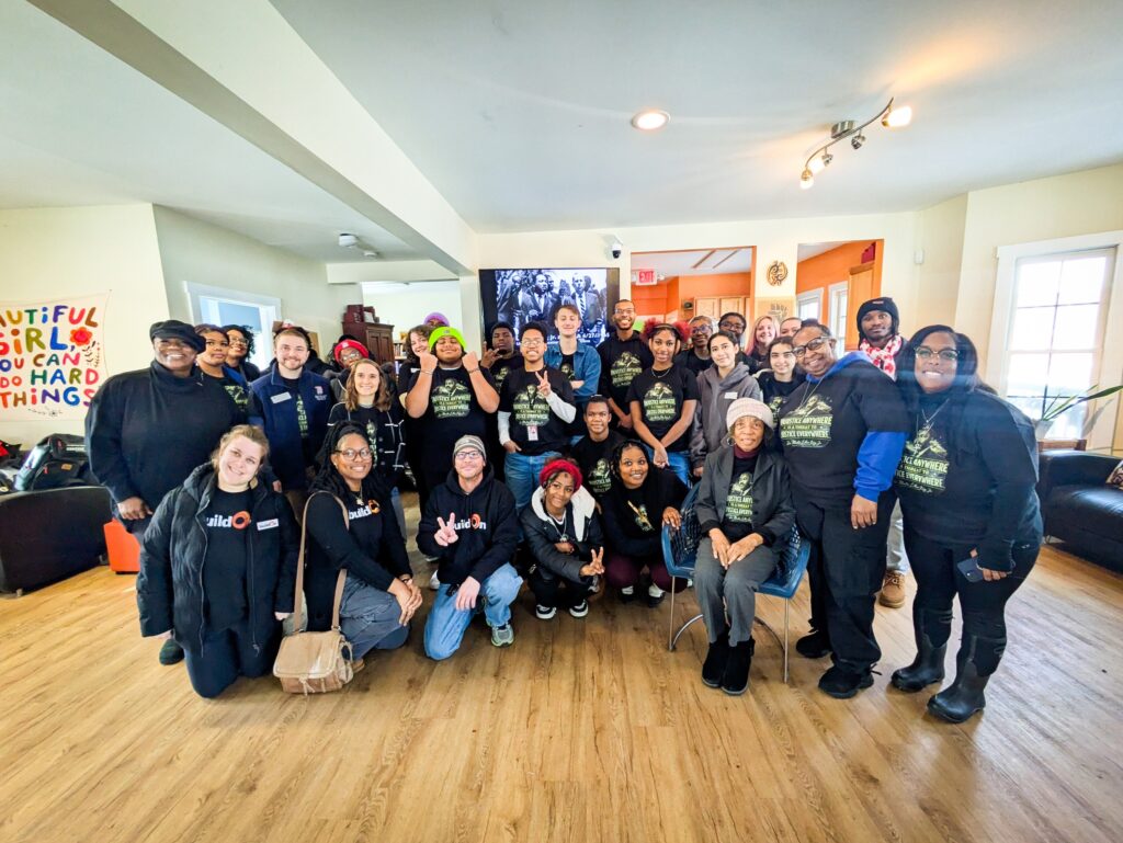 buildOn students partnered with The Avalon Village and students from University of Detroit Mercy on MLK Day in Detroit.