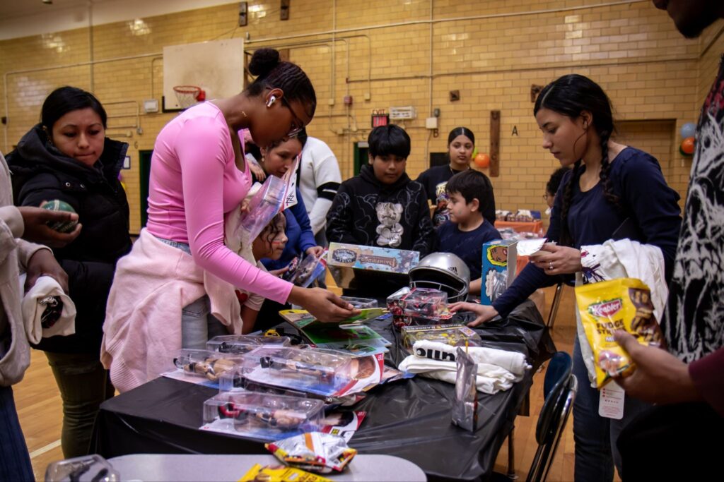 buildOn students in the Bronx handed out free toys to local families as part of their MLK Day resource fair.