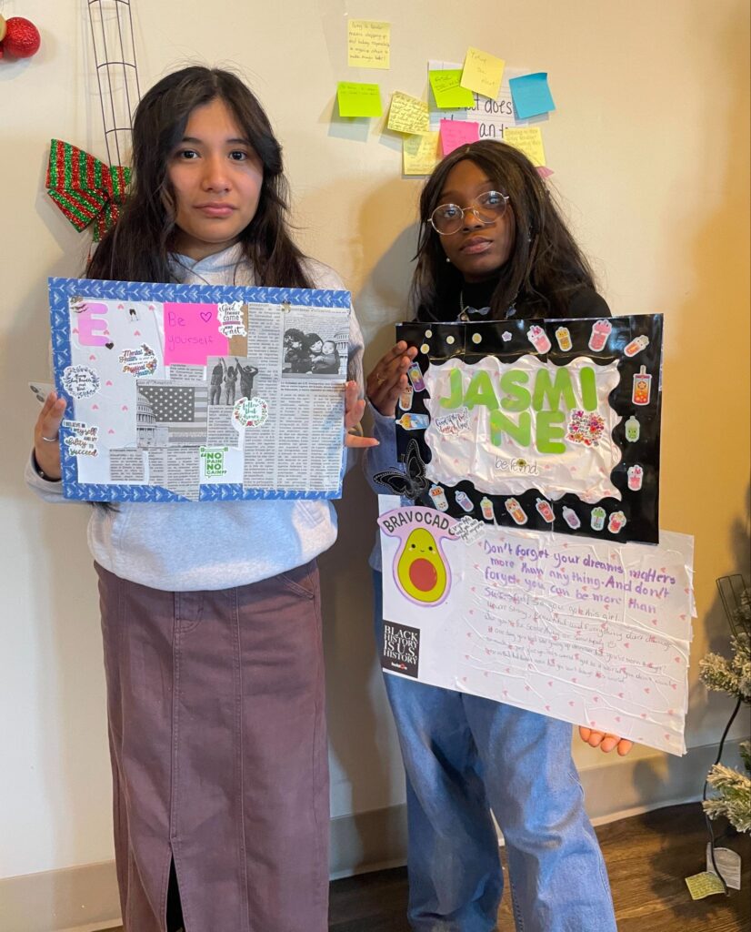 Students in Bridgeport created vision boards to carry Dr. King’s message forward.