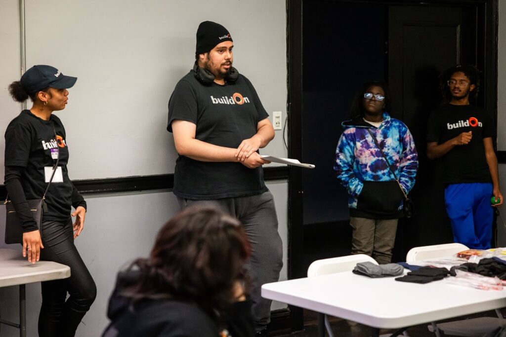 Juan speaks at a recent service immersion in Chicago.
