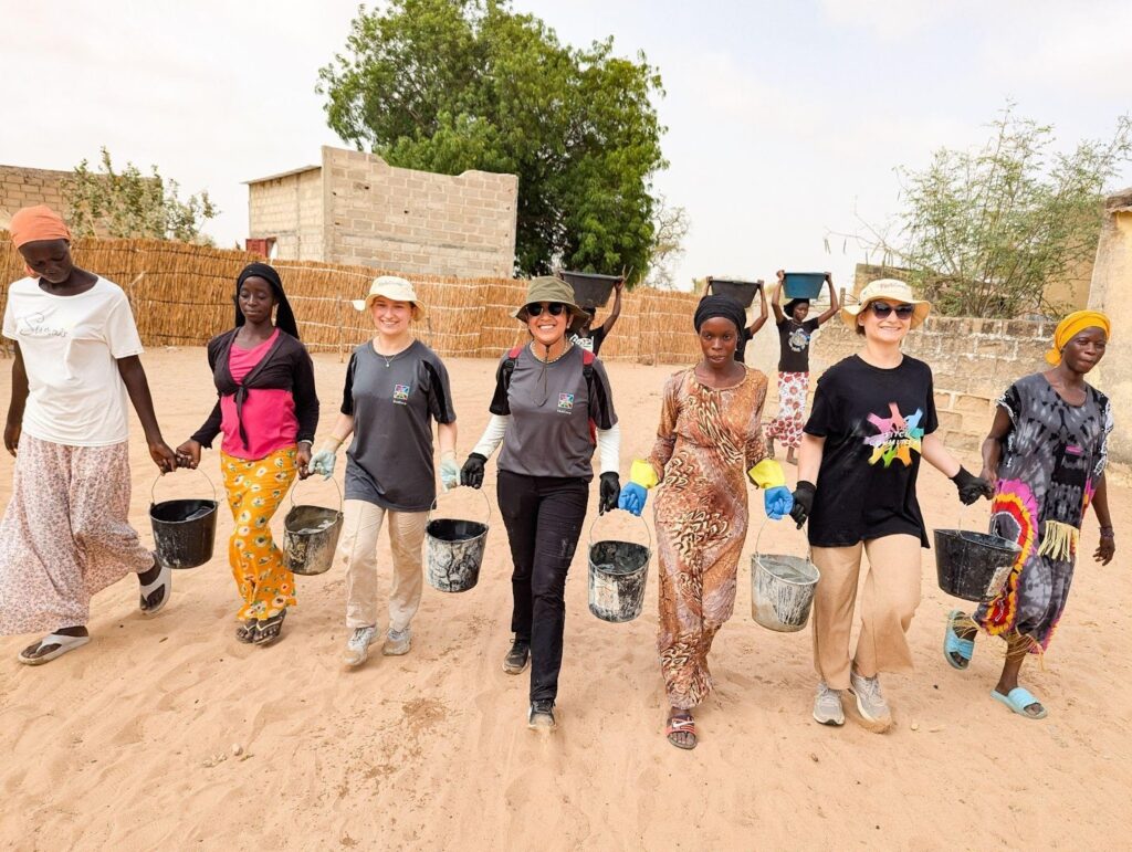 Wiktoria (third from left to right) on Trek with the Fitch Group in Senegal.