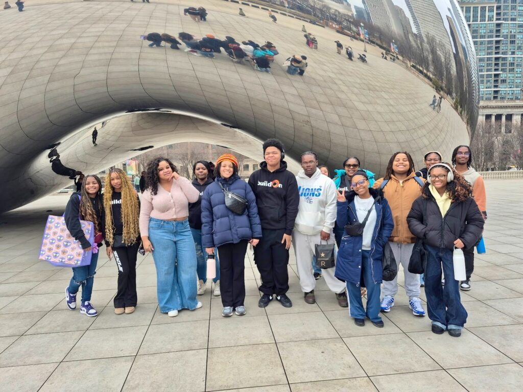 In addition to service, students got to explore Chicago and visit landmarks like the famous "Bean".