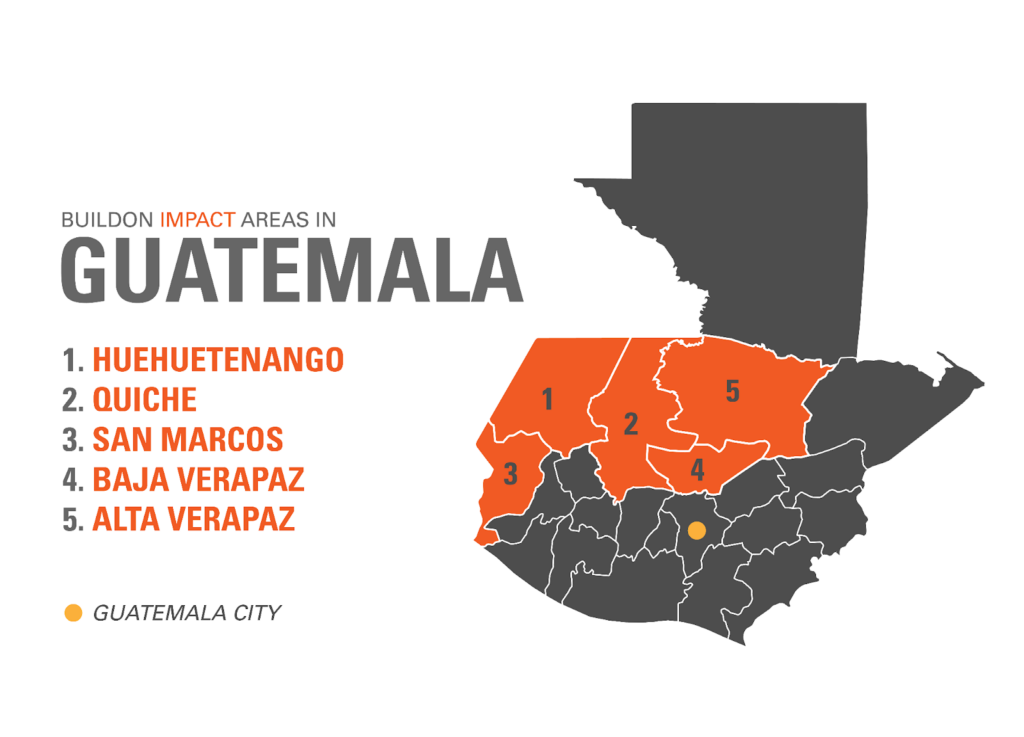 buildOn operates in five different regions in Guatemala.