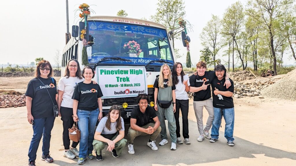 The Pine View team on Trek in Nepal.