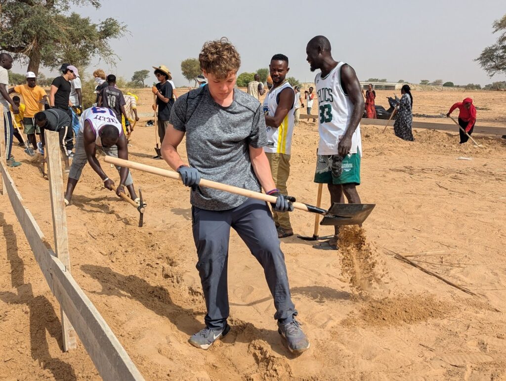Sage Bellaire on the worksite in Senegal.