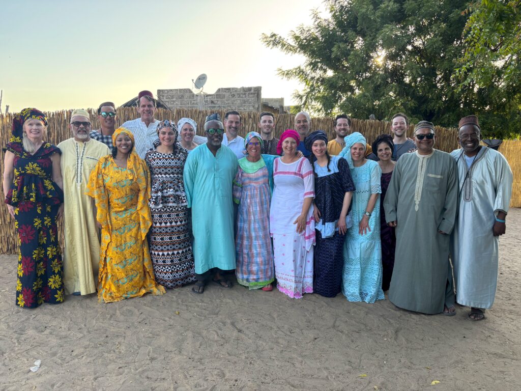 The team’s host families gave them traditional Senegalese clothes to wear to the closing ceremony.
