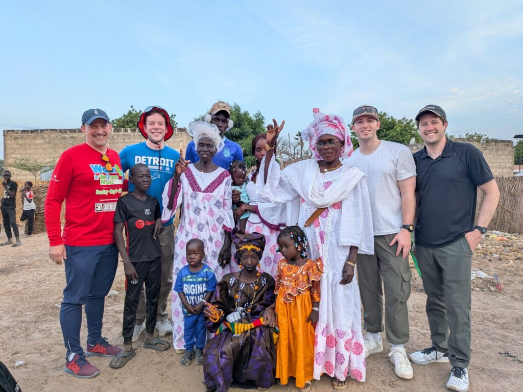 Jon Pershing, Jack Kelleher, Kevin Dunst, and Will Kievit with their host family.