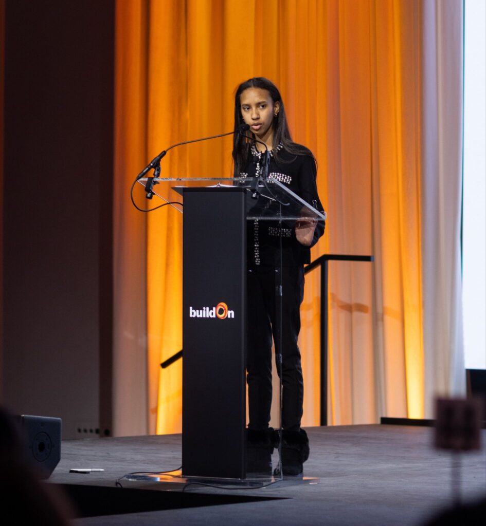 Ashley spoke about the impact buildOn has had on her at our 2025 Gala.