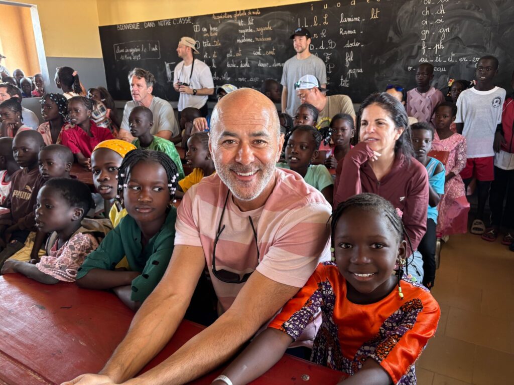 After leaving Loukouk, the team visited a completed school in another village to see what their school would look like once finished.