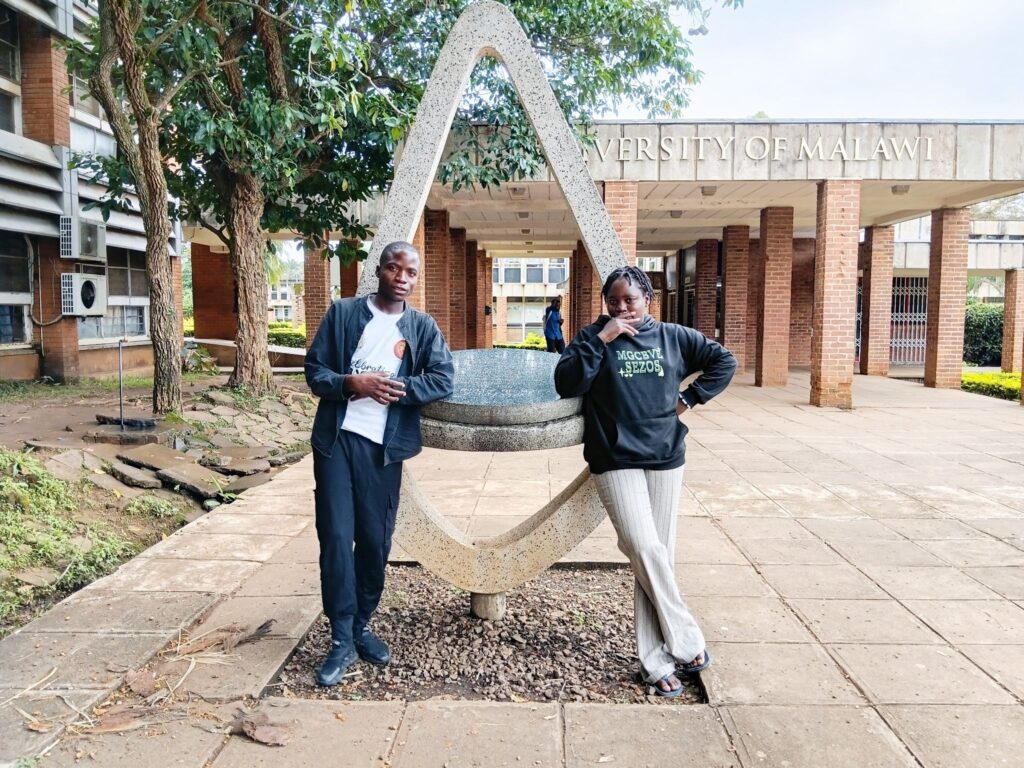 Patrick and Hannah at the University of Malawi.