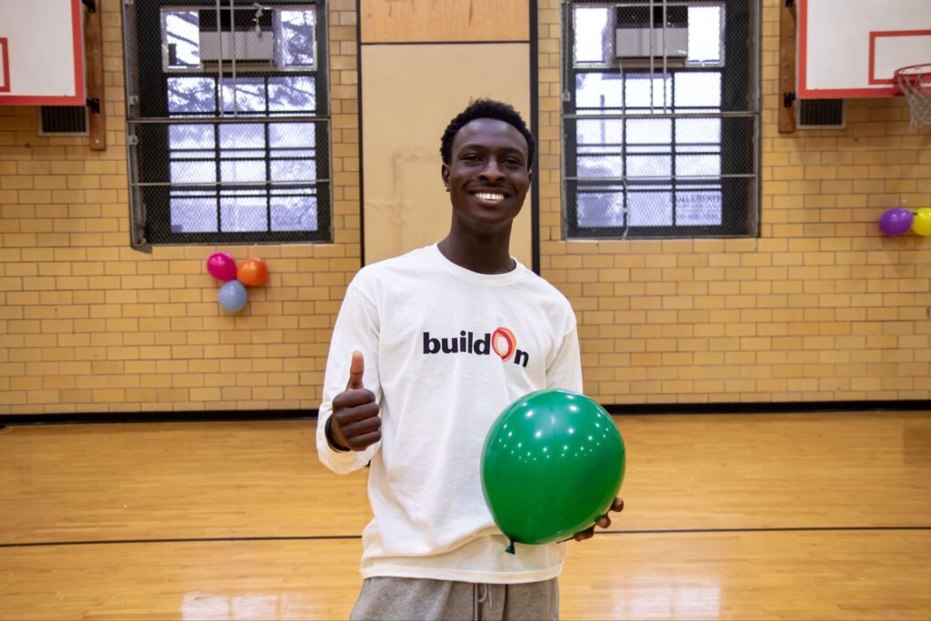 Dafé Adjarhor at an MLK Day service project for families in the Bronx.