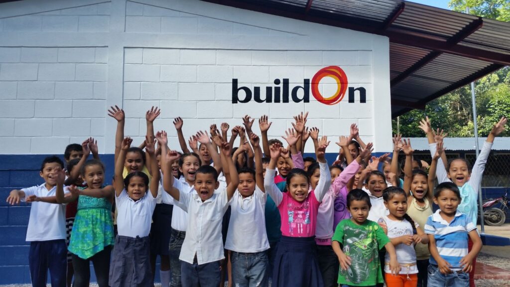 Students outside of a school NACEPF funded in El Portillo, Nicaragua