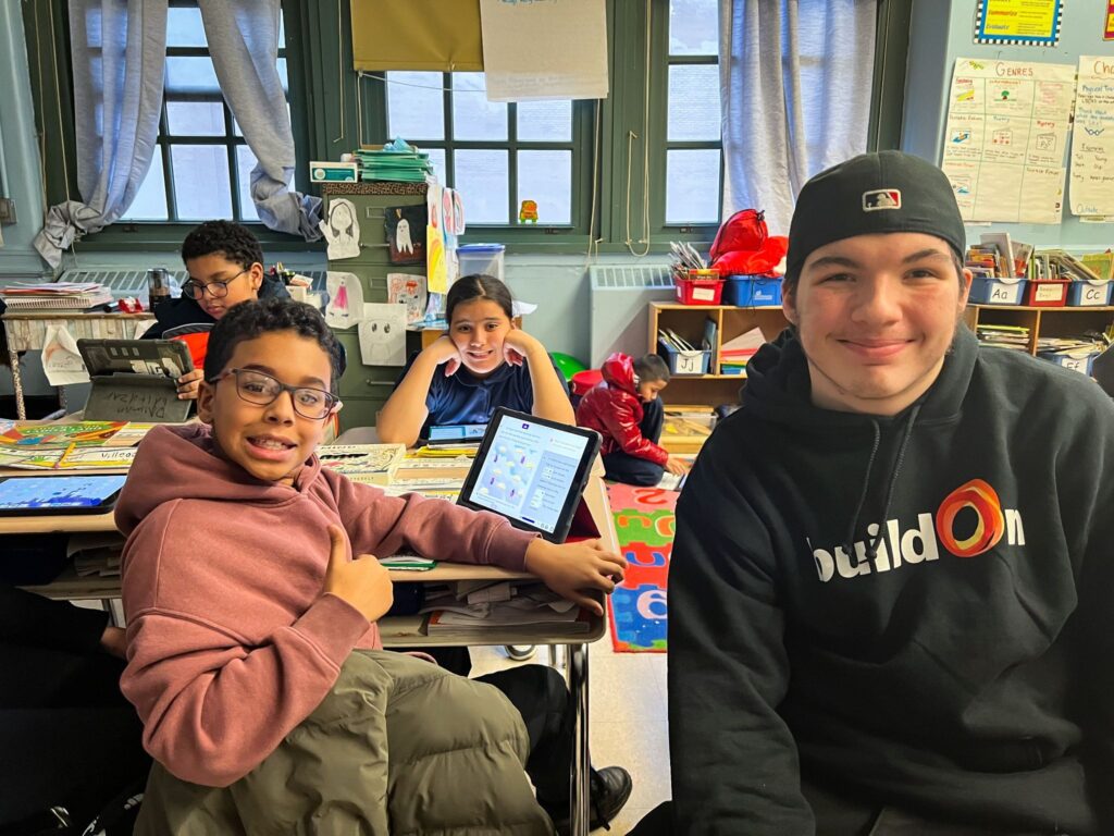buildOn students frequently help tutor local children in the Bronx.