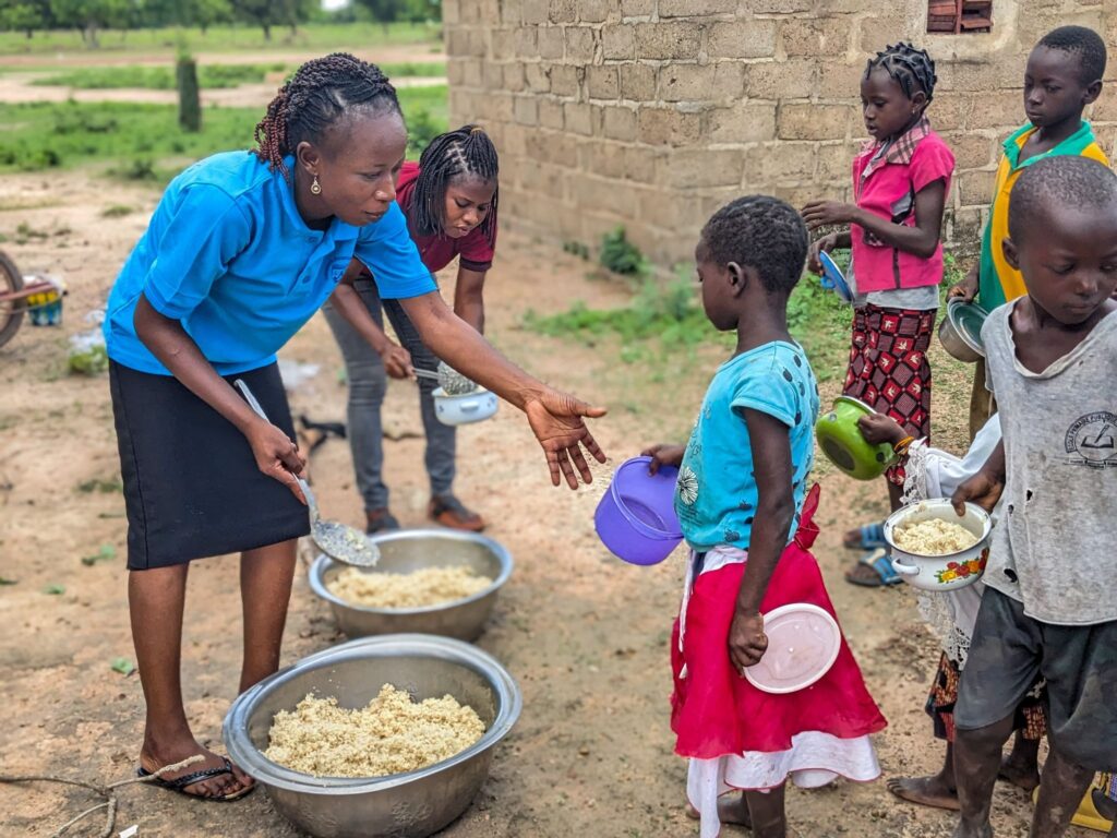 Lunch is served in Roure, Burkina Faso.