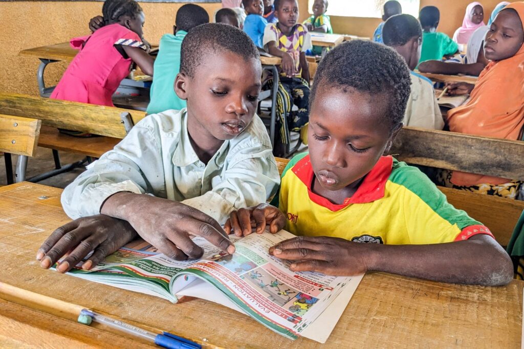 Students in summer catch-up class in Kossilci, Burkina Faso.