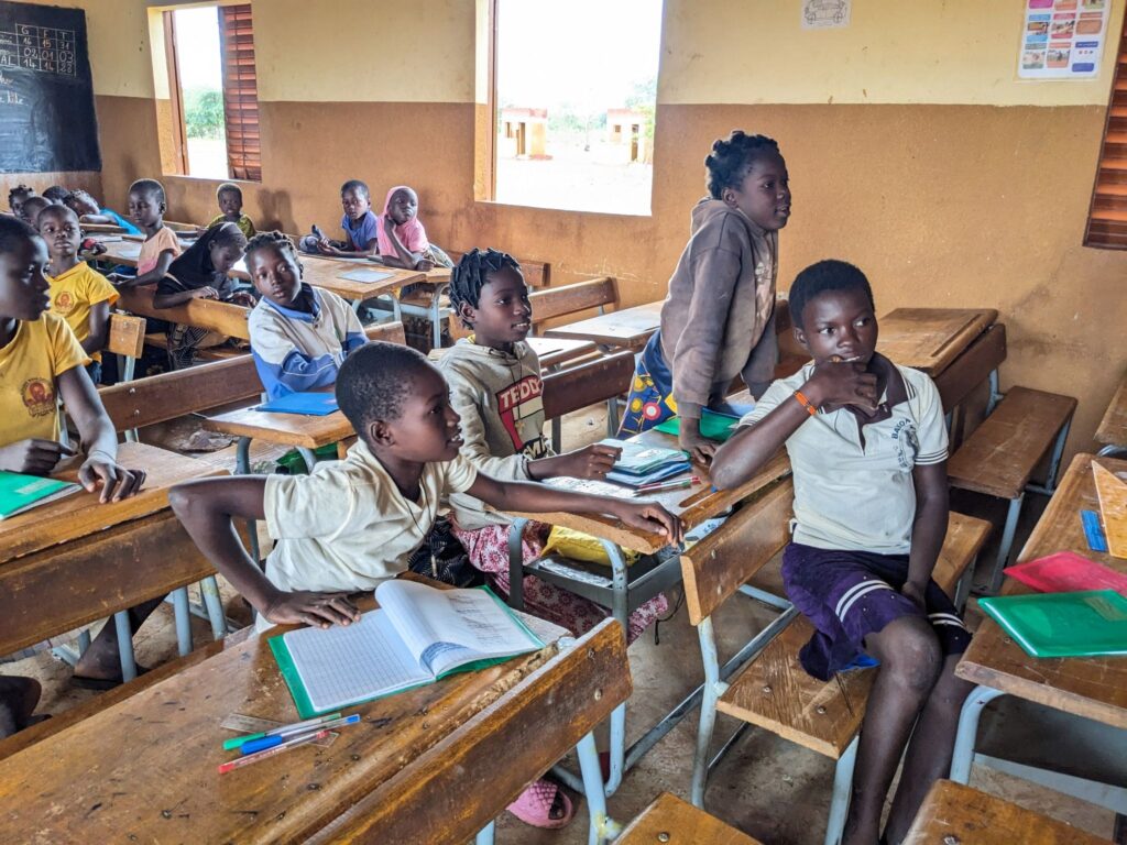 Children attend catch-up classes in Lasso, Burkina Faso.