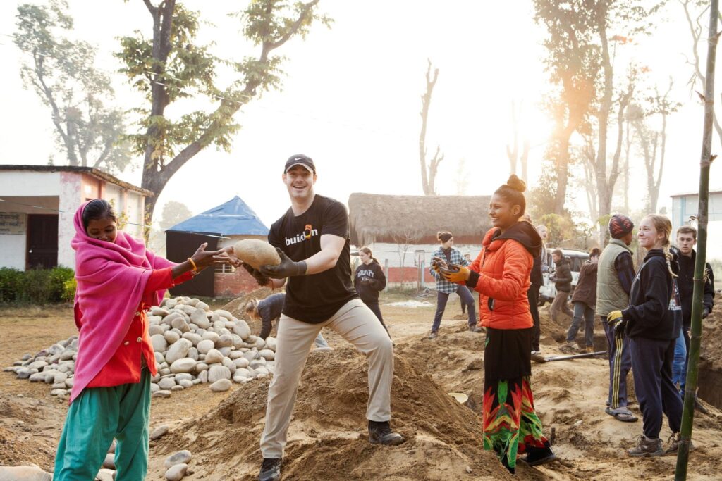 On Trek, you’ll work side-by-side with local community members to build a school.