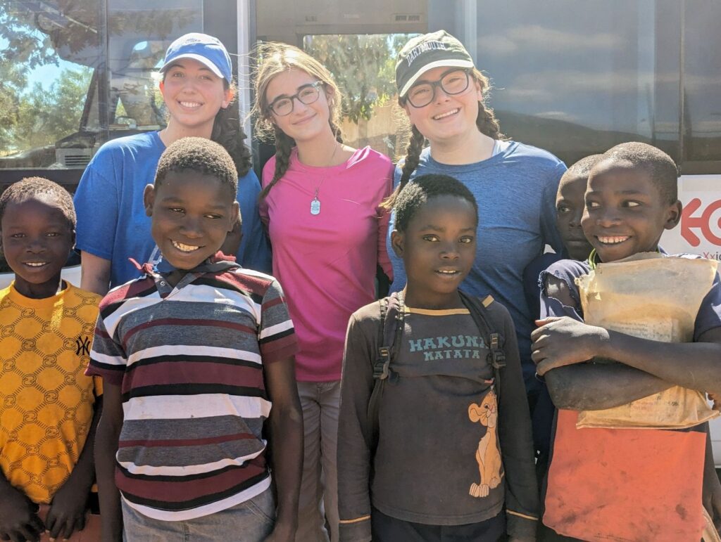 Sophia (right) and Cameron (left) on Trek in Malawi.