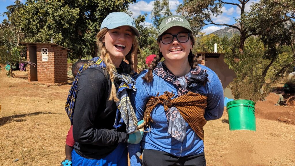 Sophia (right) on Trek in Bwanyundo, Malawi.