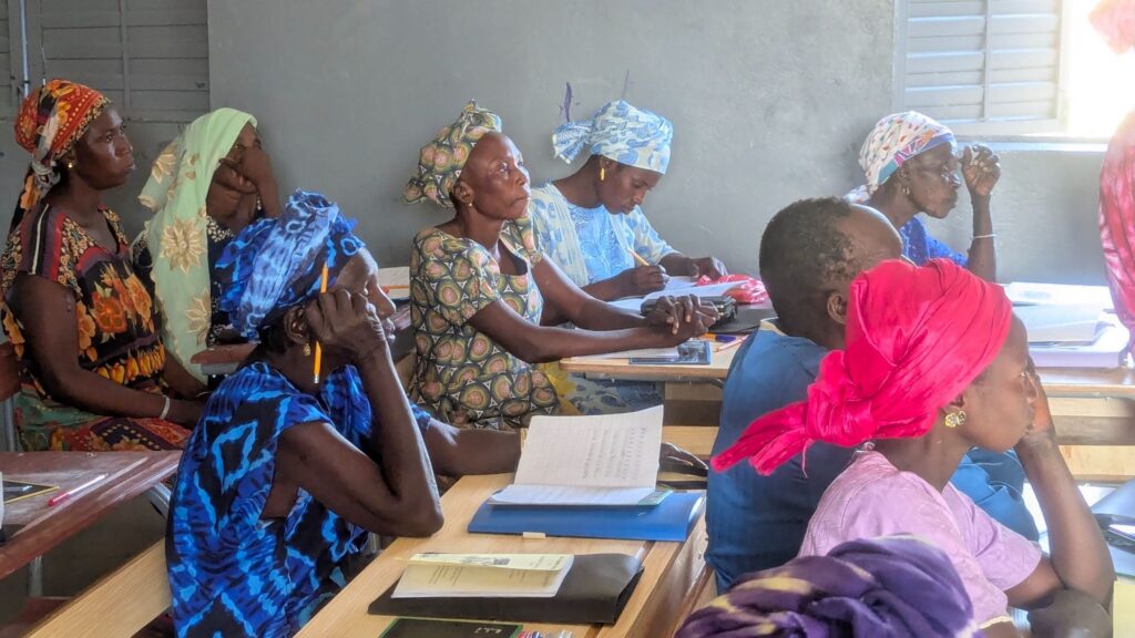 Adult Literacy Program participants in Thiadaby, Senegal.