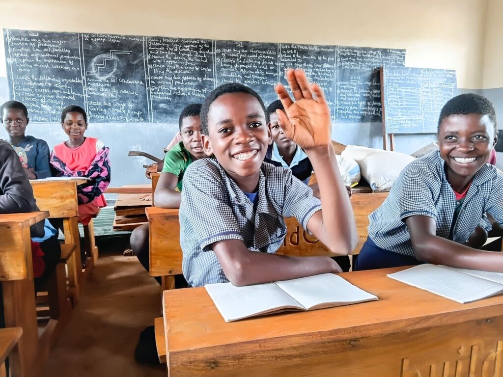 Students in class in Chamwazi, Malawi.