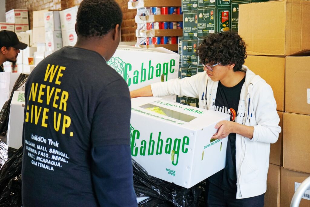 buildOn students serve at Part of the Solution (POTS) in the Bronx