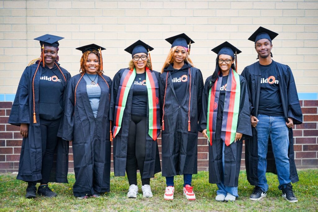 buildOn students from the class of 2025 at their graduation in Detroit.