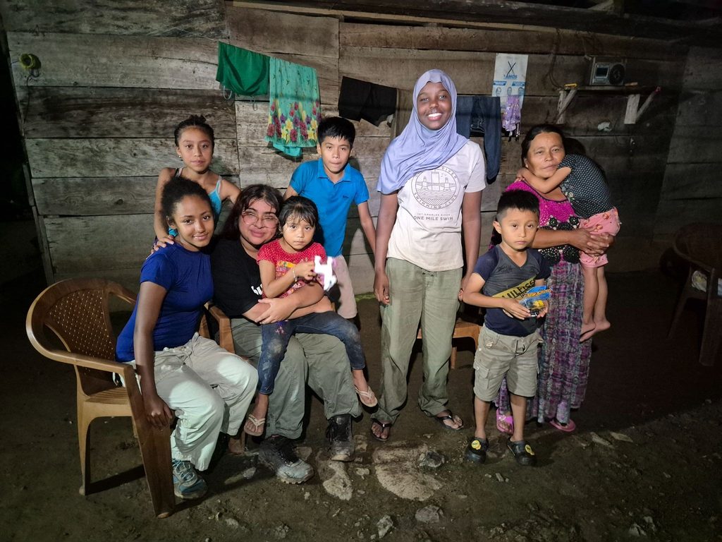Ikran with her host family in Rio Esmeralda, Guatemala.